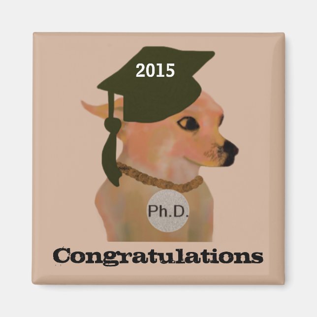 Chihuahua Ph.D Studenten Magnet (Framsidan)