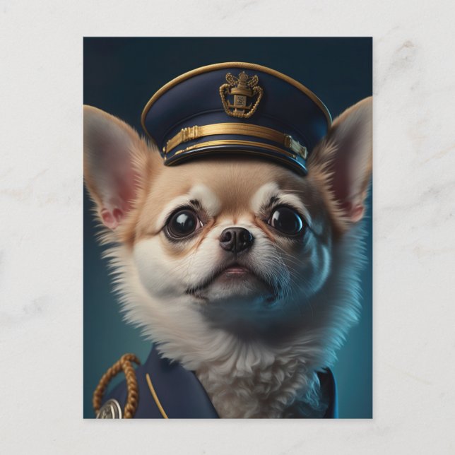 Chihuahua Pilot kapten Vykort (Framsida)
