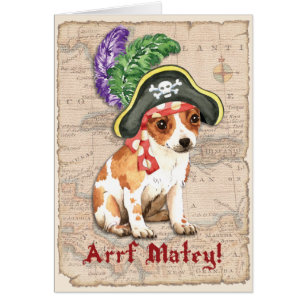 Chihuahua Pirat Card Hälsningskort