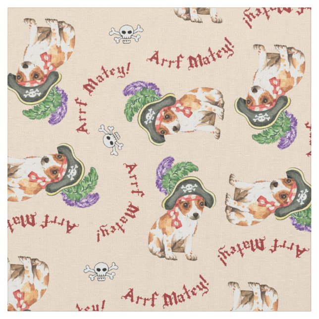 Chihuahua Pirat Fabric Tyg (Närbild)