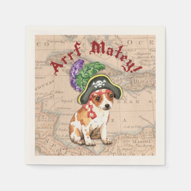 Chihuahua Pirat Pappersservett (Framsidan)