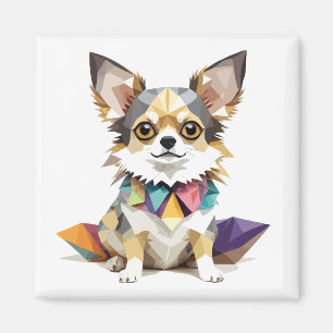 Chihuahua Playful Adsible Roligt Animal Colorful P Magnet
