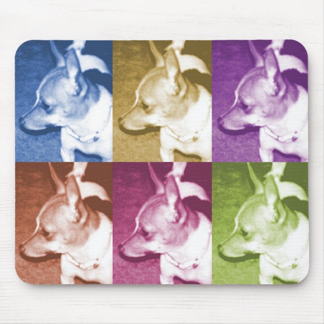 Chihuahua Pop Art Mousepad Musmatta (Framsidan)