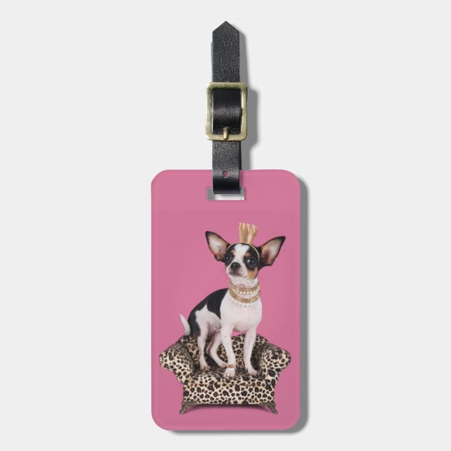 Chihuahua Princess Bagagebricka (Vertikal Framsida)
