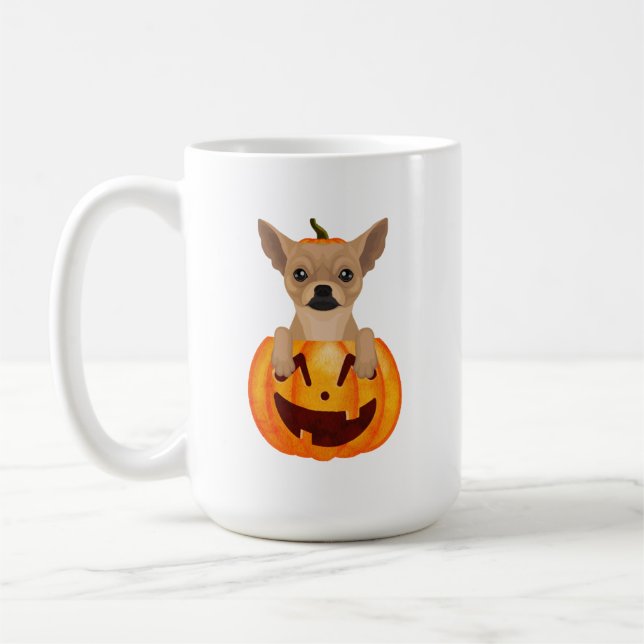 Chihuahua Pumpkin Coffee Mugg (Vänster)