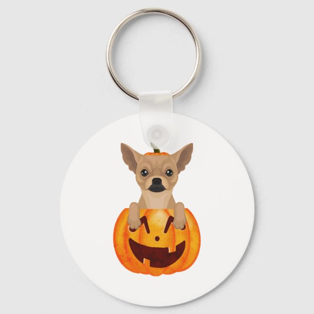 Chihuahua Pumpkin Nyckelring (Framsida)