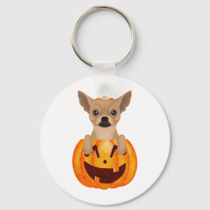 Chihuahua Pumpkin Nyckelring