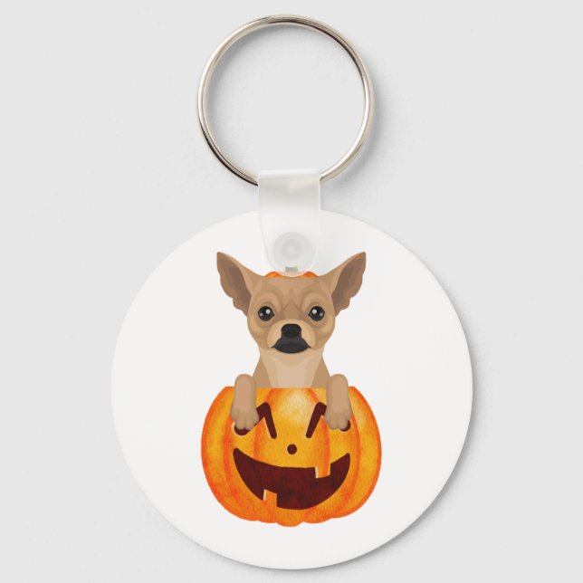 Chihuahua Pumpkin Nyckelring (Framsida)