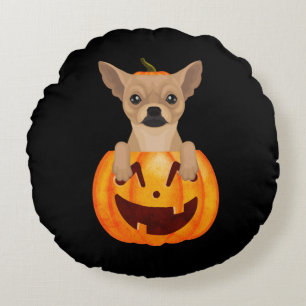 Chihuahua Pumpkin Rund Kudde