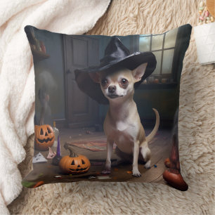 Chihuahua Pumpkins Halloween Scary Kudde
