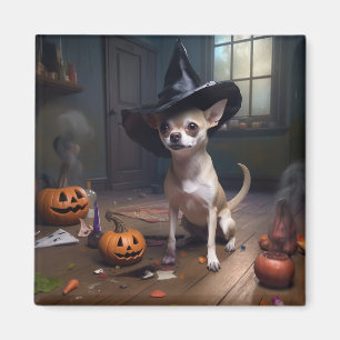 Chihuahua Pumpor Halloween Skräckinjagande Magnet