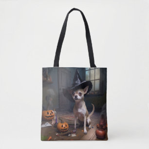 Chihuahua Pumpor Halloween Skräckinjagande Tygkasse