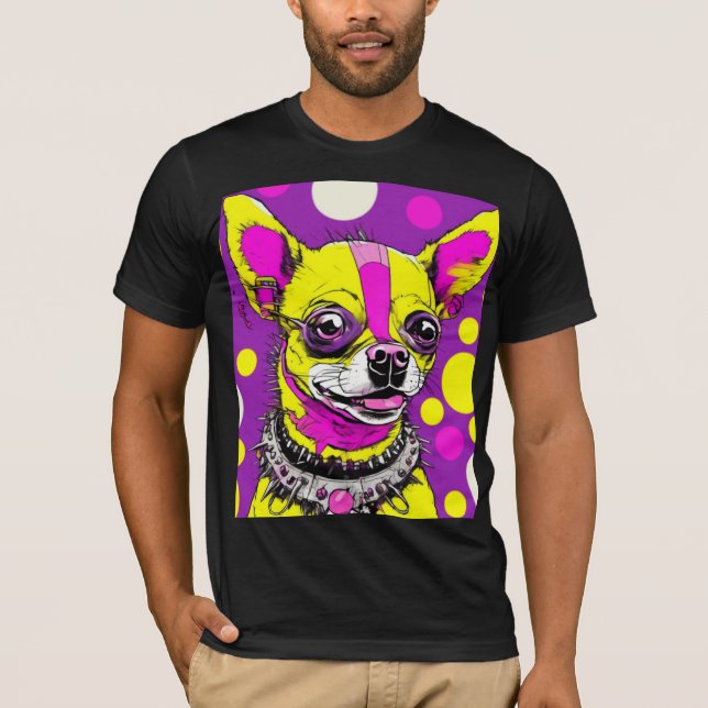 CHIHUAHUA PUNK ROCKER 4 T SHIRT (Framsida)