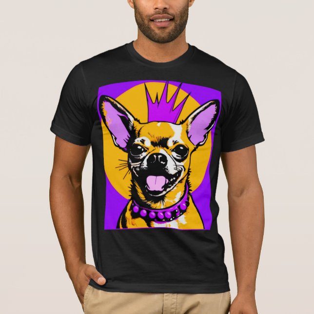 CHIHUAHUA PUNK ROCKER 7 T SHIRT (Framsida)