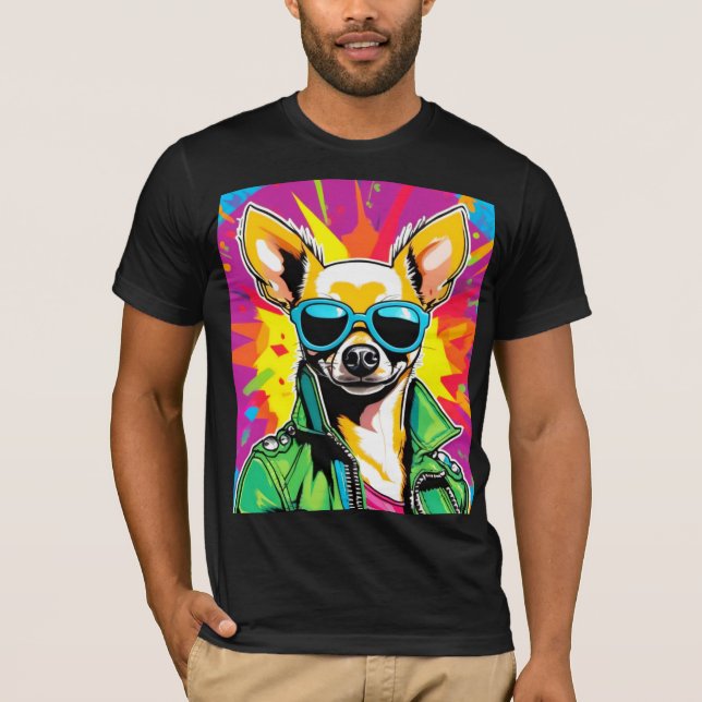 CHIHUAHUA PUNK ROCKER 9 T SHIRT (Framsida)
