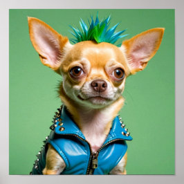 CHIHUAHUA PUNK STEN 13 POSTER