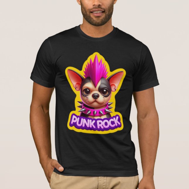CHIHUAHUA PUNK STEN 4 T SHIRT (Framsida)