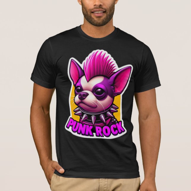 CHIHUAHUA PUNK STEN T SHIRT (Framsida)