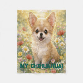 Chihuahua Puppy Customizable Blanket Fleecefilt
