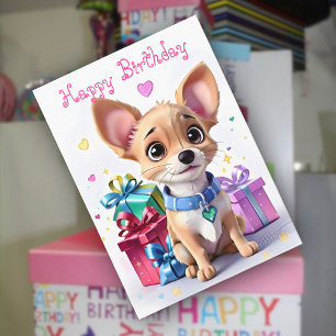 Chihuahua Puppy Gifts & Heartfilt Önskemål Birthda Kort