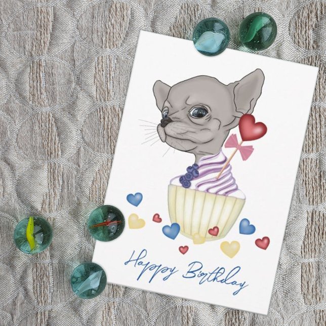 Chihuahua Puppy Grattis på födelsedagen Inbjudningar (Skapare uppladdad)