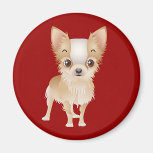 Chihuahua Puppy Hund Red Fridge Magnet