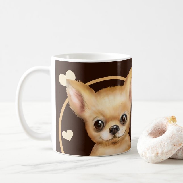 Chihuahua Puppy Hund varje gång du skapar Kaffemugg (Med munk)