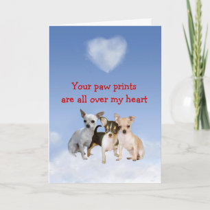 Chihuahua Puppy Kärlek Card Helgkort