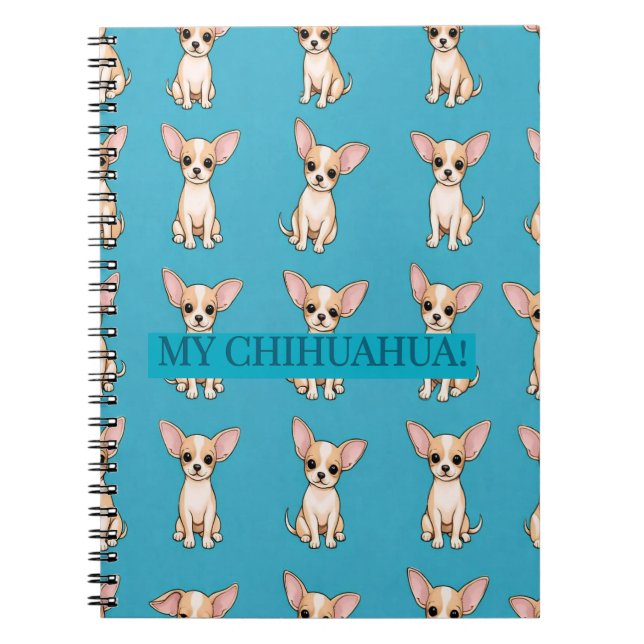 Chihuahua Puppy Notebook Journal Anteckningsbok (Framsidan)