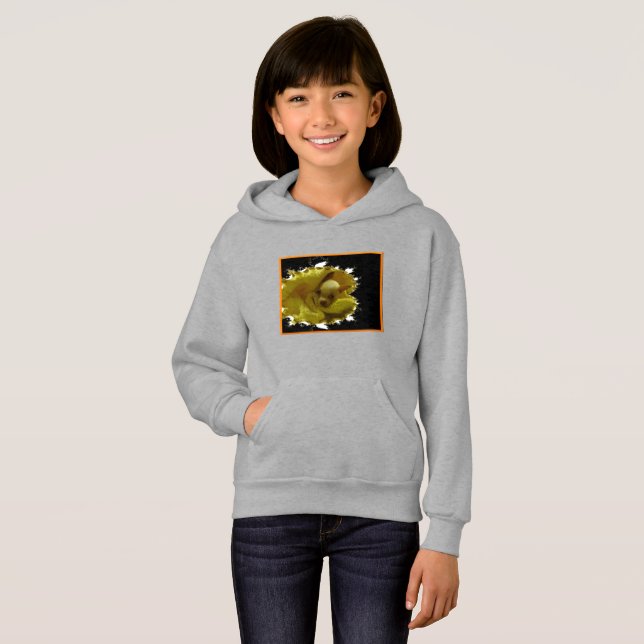 Chihuahua Puppy Pullover Hoodie T Shirt (Hel framsida)
