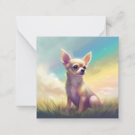 Chihuahua Rainbow Bridge Pet Hund Memorial Sympath Anteckningskort