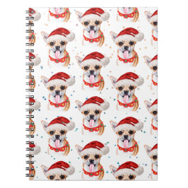 Chihuahua ras vattenfärg hund mönster jul anteckningsbok