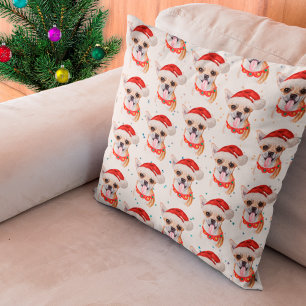 Chihuahua ras vattenfärg hund mönster jul kudde
