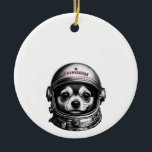 Chihuahua,Retro Soviet Space Dog traveler Julgransprydnad Keramik<br><div class="desc">Chihuahua, Retro Soviet Space Dog traveler</div>