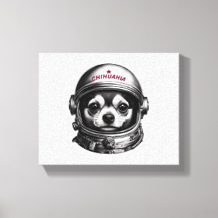 Chihuahua,Retro Sovjetisk rymdhund resenär Canvastryck