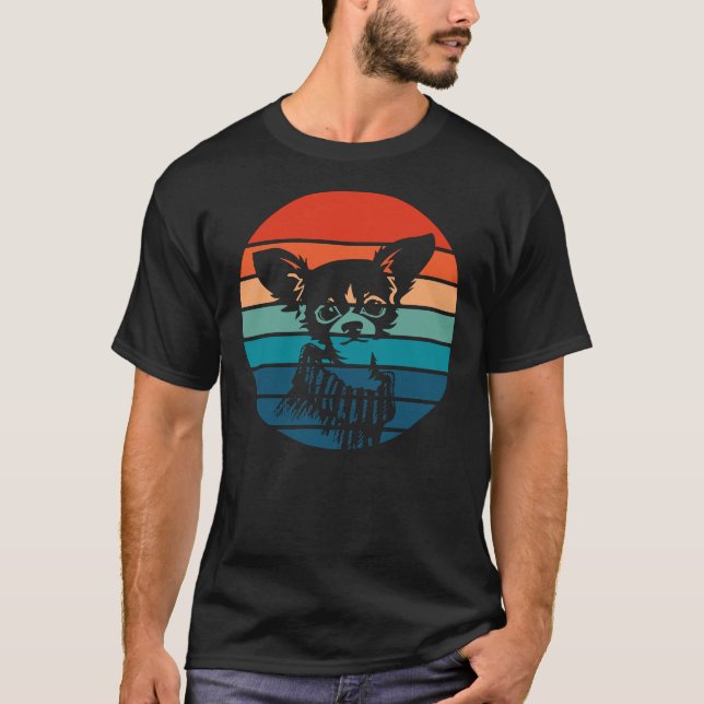 Chihuahua Retro Vintage T Shirt (Framsida)