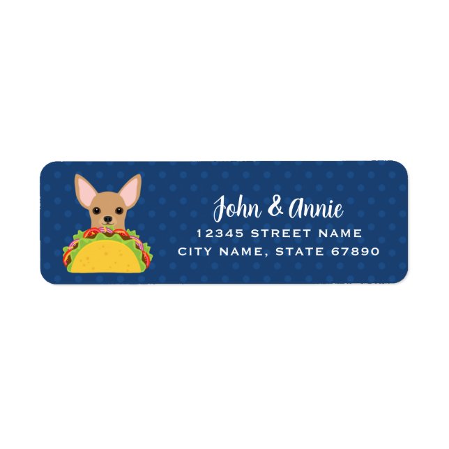 Chihuahua Returetiketter Returadress Etikett (Framsidan)