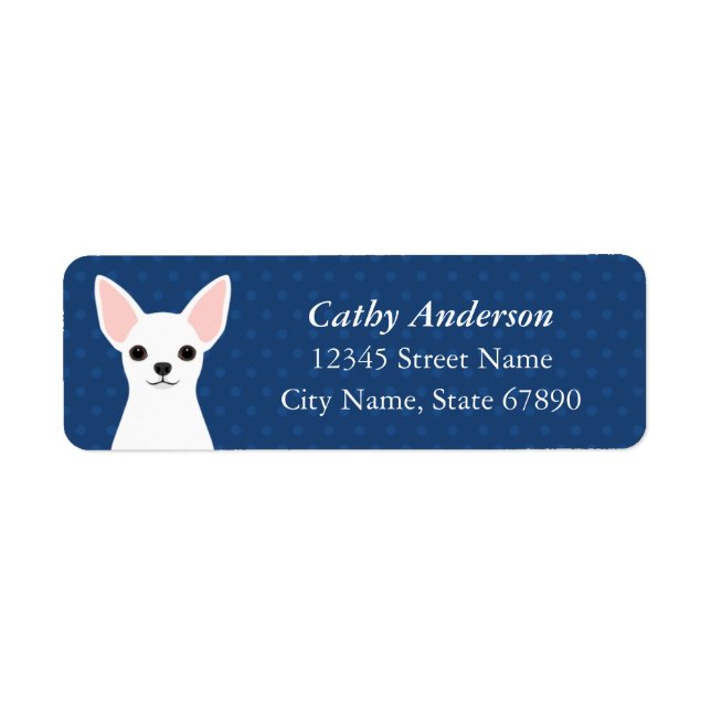 Chihuahua Returetiketter Returadress Etikett (Framsidan)