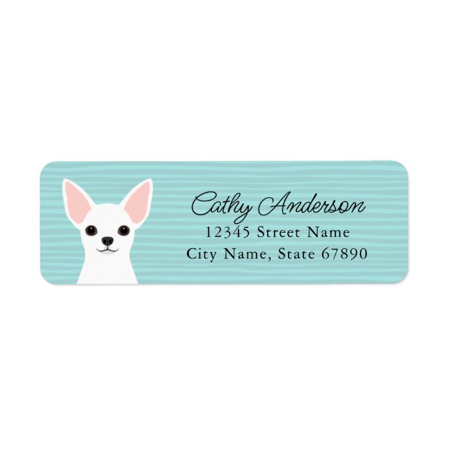 Chihuahua Returetiketter Returadress Etikett (Framsidan)