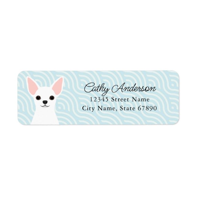 Chihuahua Returetiketter Returadress Etikett (Framsidan)