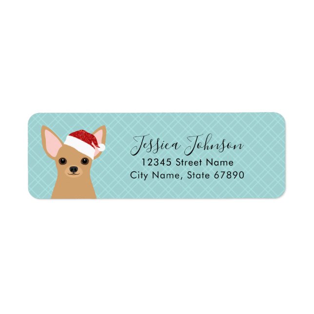 Chihuahua Returetiketter Returadress Etikett (Framsidan)