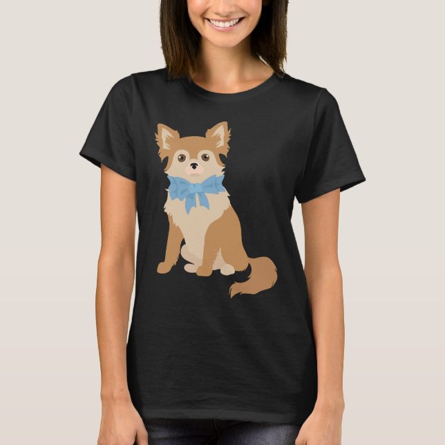 Chihuahua Ribbon T Shirt (Framsida)