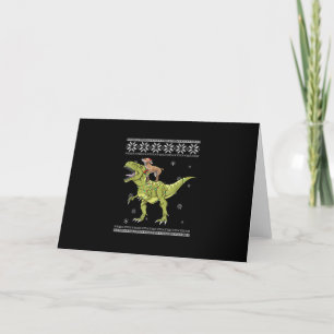 chihuahua ridande dinosaurie julbelysning helgkort