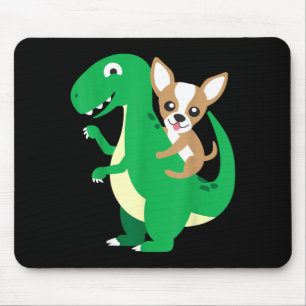 Chihuahua Ridning T-Rex Dinosaur Dino Hund Hallowe Musmatta