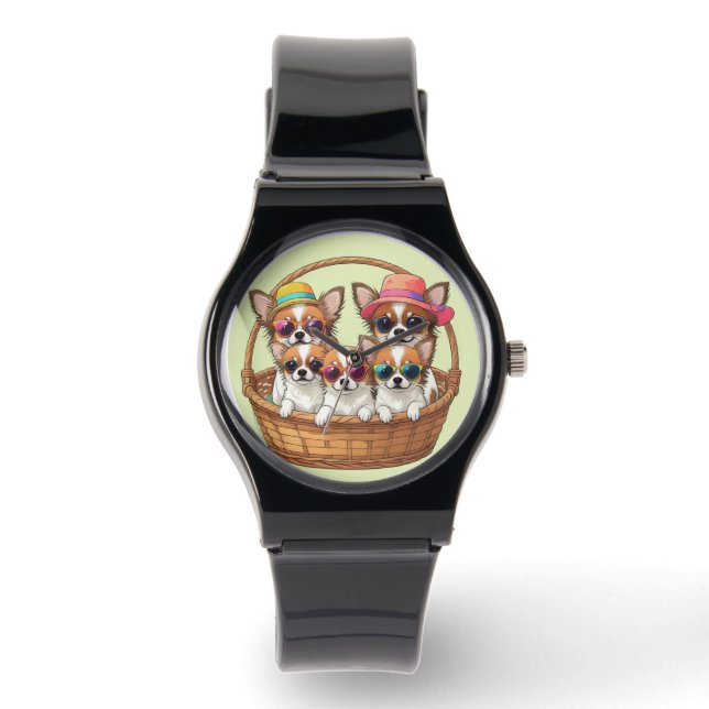 Chihuahua roliga valpar armbandsur (Framsida)