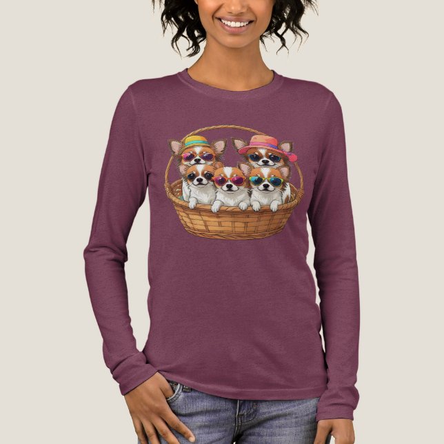 Chihuahua roliga valpar t shirt (Framsida)