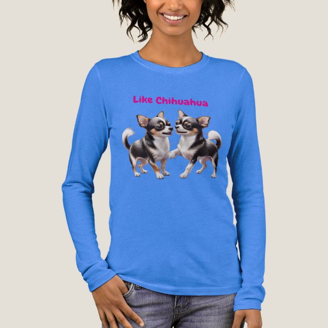 Chihuahua roliga valpar t shirt (Framsida)