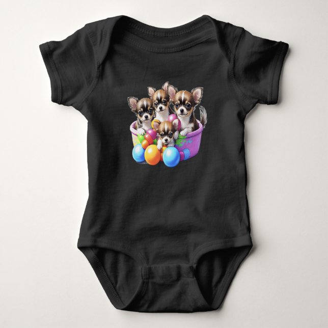 Chihuahua roliga valpar t shirt (Framsida)
