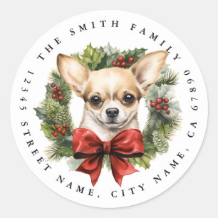 Chihuahua Round Stickers Runt Klistermärke