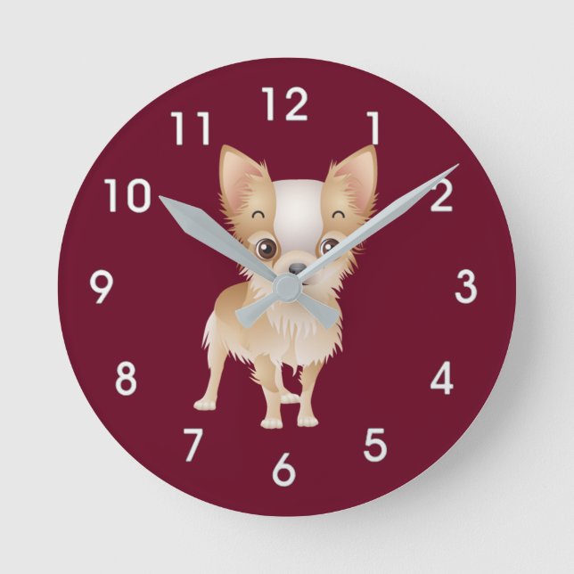 chihuahua rund klocka (Framsida)